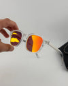 Glitzer - Orange (Silber)